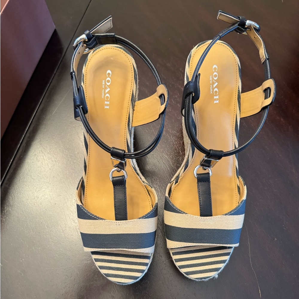 Coach wedge sandals. Brand new never worn.
